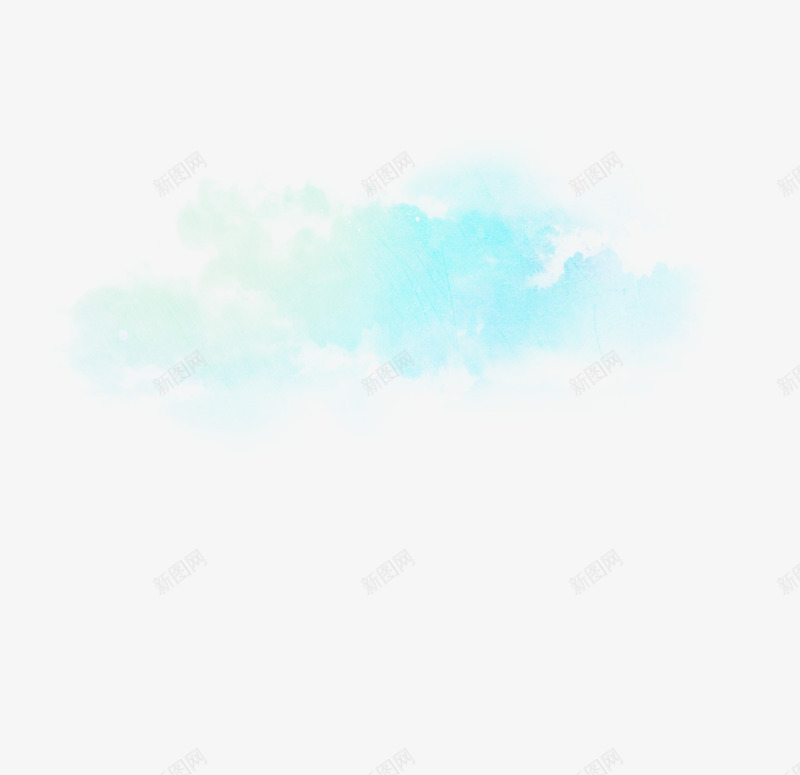 云彩png免抠素材_新图网 https://ixintu.com 云朵 手绘 白云 蓝色 蓝色的云 青色