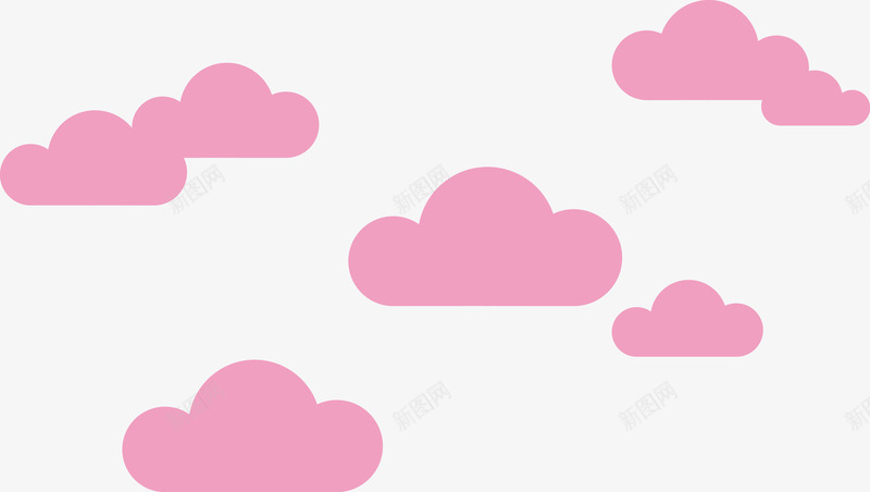 可爱扁平粉红色的云朵png免抠素材_新图网 https://ixintu.com 云 云朵 可爱 扁平 粉红色的云 粉色 粉色的云