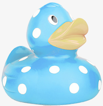 蓝色鸭子png免抠素材_新图网 https://ixintu.com 儿童玩具鸭子 卡通鸭子 圆点鸭子 小鸭子