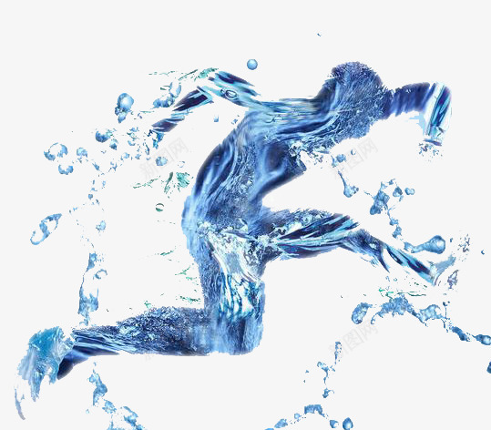 运动水人png免抠素材_新图网 https://ixintu.com 中国加油 创意 奥运会 广告 水人 跑步 运动 里约奥运会