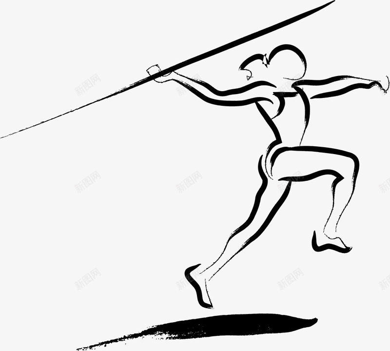 体育项目LOGO图标png_新图网 https://ixintu.com LOGO设计 体育项目 创意 奥运会 投标枪 标志 比赛 运动人物 运动健身
