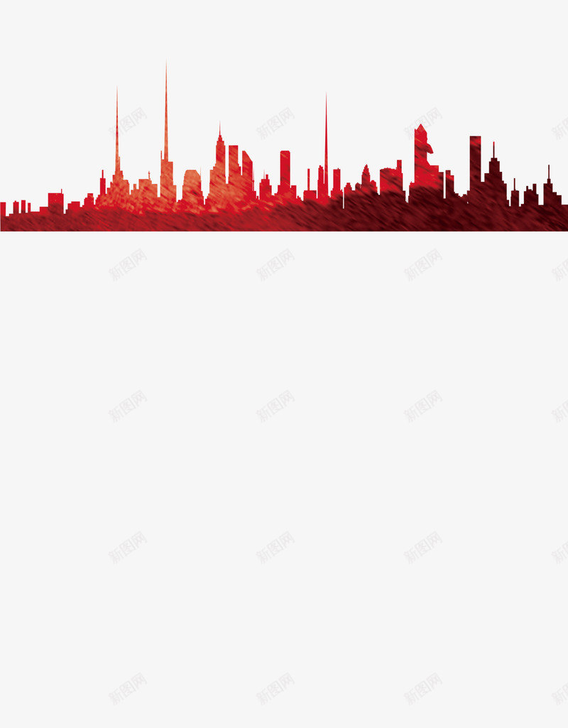 红色的高楼png免抠素材_新图网 https://ixintu.com 城市 红色 装饰图 高楼