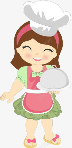 端着菜的美女小厨师png免抠素材_新图网 https://ixintu.com 小厨师 端着菜 美女