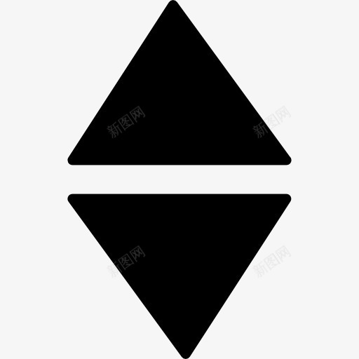 向上和向下箭头的三角形图标png_新图网 https://ixintu.com 三角形 上上下下 两 夫妻 相反 箭头 要点