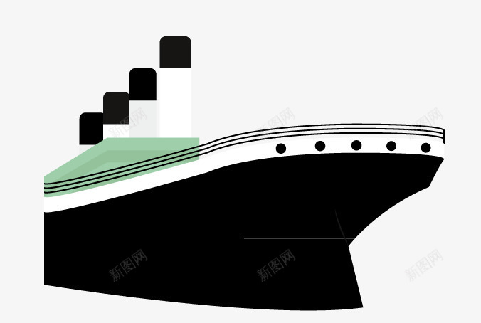 简洁轮船png免抠素材_新图网 https://ixintu.com 轮渡 轮船 黑色