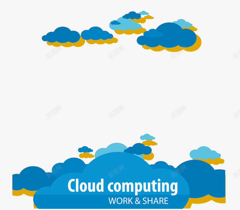云层png免抠素材_新图网 https://ixintu.com 云朵 云简笔画 云纹 卡通 晴天 矢量云层 装饰图形