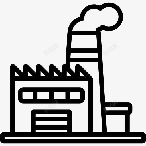 工厂图标png_新图网 https://ixintu.com 冒烟的工厂 工业 工业污染 工厂 建筑 建筑与城市 景观 污染