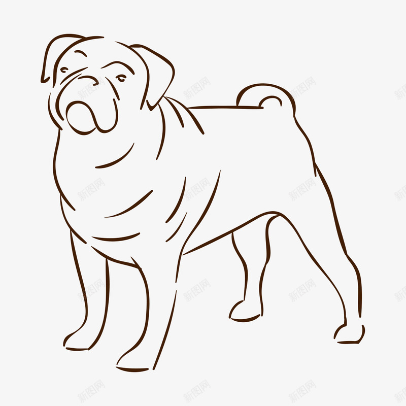 手绘宠物狗图标png_新图网 https://ixintu.com 动物 卡通 宠物狗 平面 扁平 手绘 简洁 简笔画