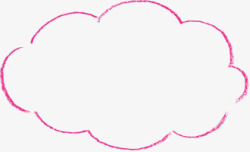 粉色边框云朵素材