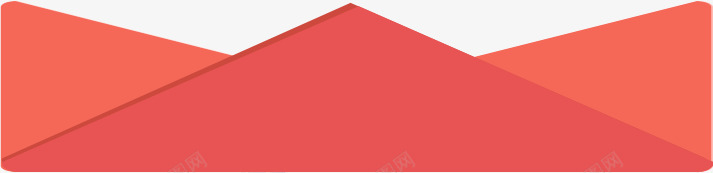 红色三角形折纸png免抠素材_新图网 https://ixintu.com 三角形 红色