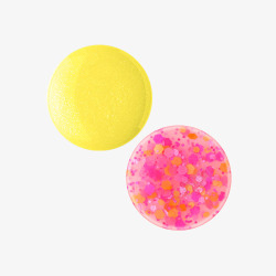黄色粉色亮片圆点圆形素材