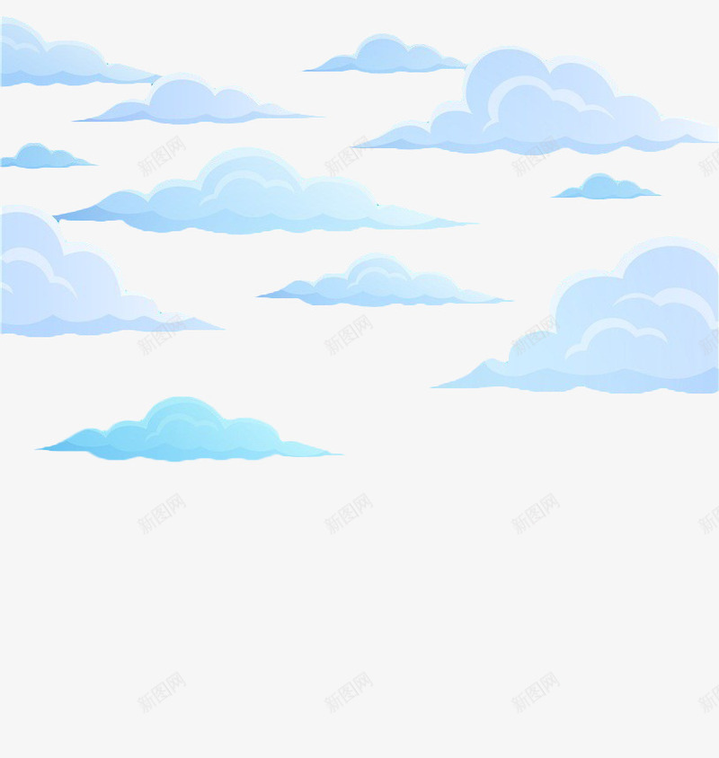 白色手绘云朵png免抠素材_新图网 https://ixintu.com 云朵 天空 新鲜空气 清新 白色 空气