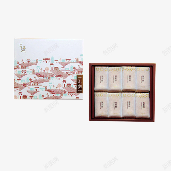 樱花饼干包装png免抠素材_新图网 https://ixintu.com 产品实物 卡纸 正方形