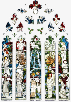 教堂彩绘玻璃图素材