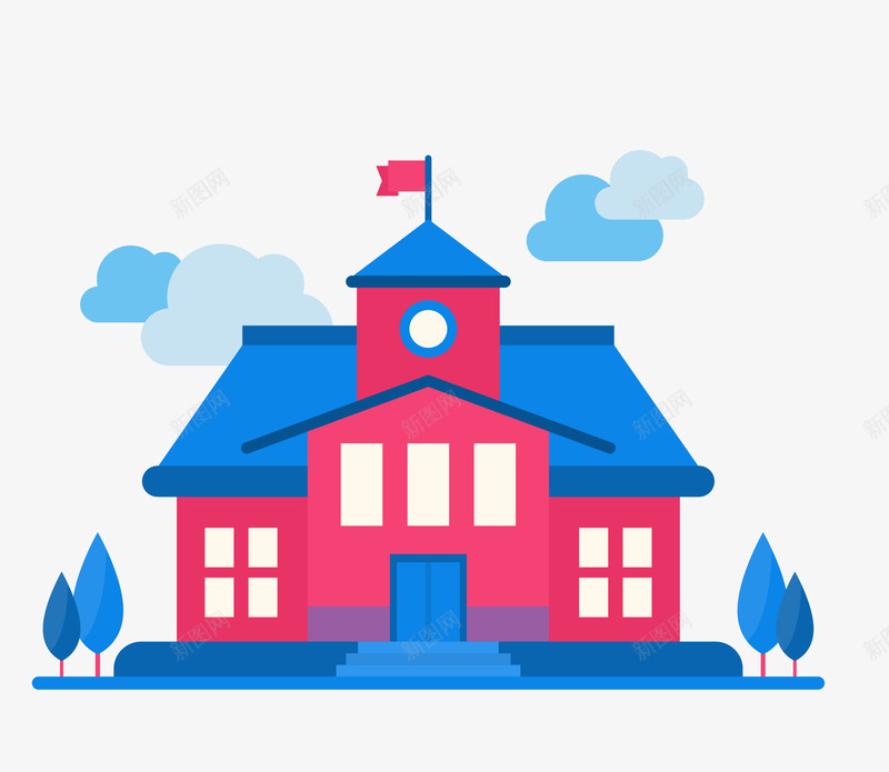 场所房子png免抠素材_新图网 https://ixintu.com 区域png 卡通场所 地域 扁平化场地 矢量场所 简洁场地