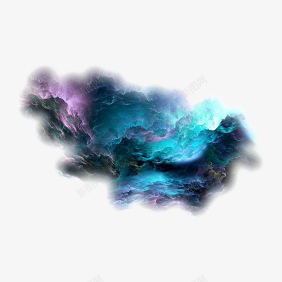 彩色云朵png免抠素材_新图网 https://ixintu.com 云朵免扣PNG 创意 唯美 极光 紫色云朵 蓝色云朵