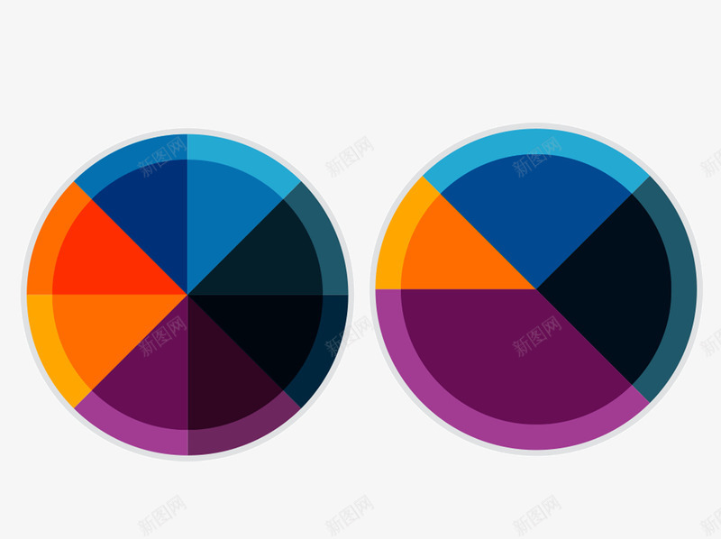 色环png免抠素材_新图网 https://ixintu.com 三角形 圆形 圆形统计图 彩色 色环