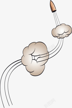 手绘子弹手绘子弹云高清图片