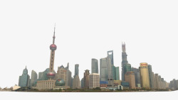 上海城市建筑全景图素材