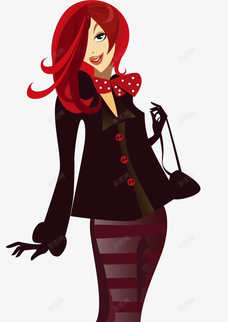 手绘卡通美女png免抠素材_新图网 https://ixintu.com 卡通 女郎 手绘 手绘卡通美女 时尚 精致女孩 美女