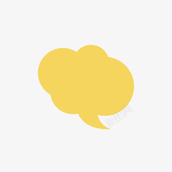唯美黄色对话框黄色云朵可爱对话框矢量图高清图片