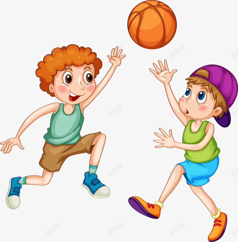 儿童节打篮球的男孩png免抠素材_新图网 https://ixintu.com 两个男孩 两兄弟 儿童节 开心 打篮球的男孩 玩耍 篮球运动