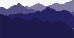 紫色山峰矢量图素材