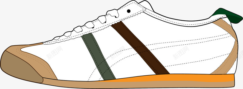 白色简约鞋子png免抠素材_新图网 https://ixintu.com 手绘鞋子 清新跑鞋 白色鞋子 简约板鞋 装饰图案 运动鞋