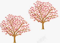 春季花朵树木樱花素材