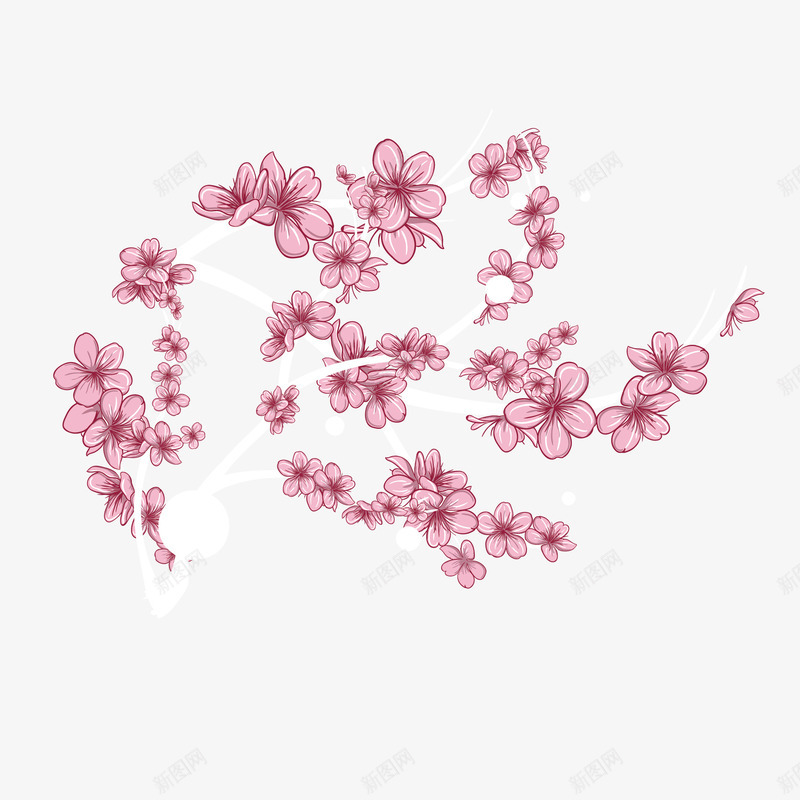 日本粉红色樱花png免抠素材_新图网 https://ixintu.com 日本 樱花 粉红色 花朵