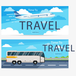 飞机和公共汽车素材