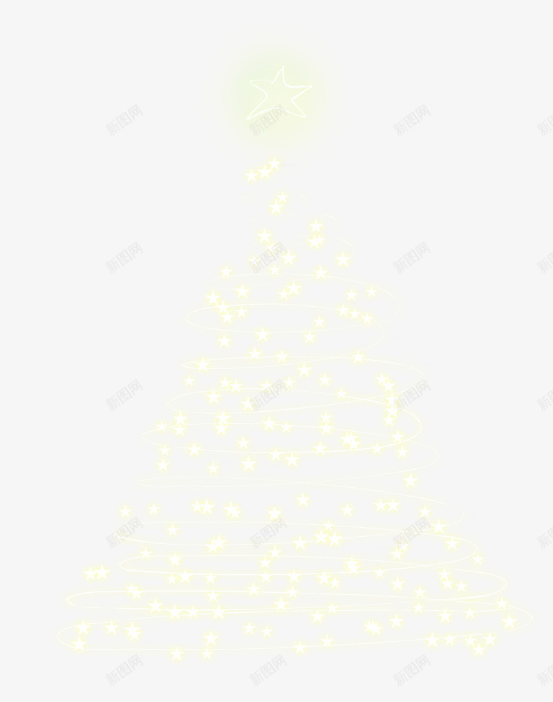 星光圣诞树png免抠素材_新图网 https://ixintu.com 圣诞 圣诞树 星光 星光点点 装饰