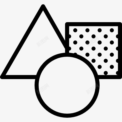 广场图标png_新图网 https://ixintu.com 三角形 几何 图形工具 圆 正方形 界面 矩形形状