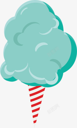 果糖机绿色的棉花糖云朵高清图片