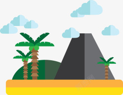 椰子岛火山岛风景高清图片
