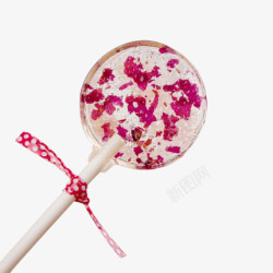 粉色樱花和丝带樱花棒棒糖高清图片