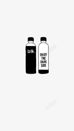 简洁水瓶黑白瓶子高清图片