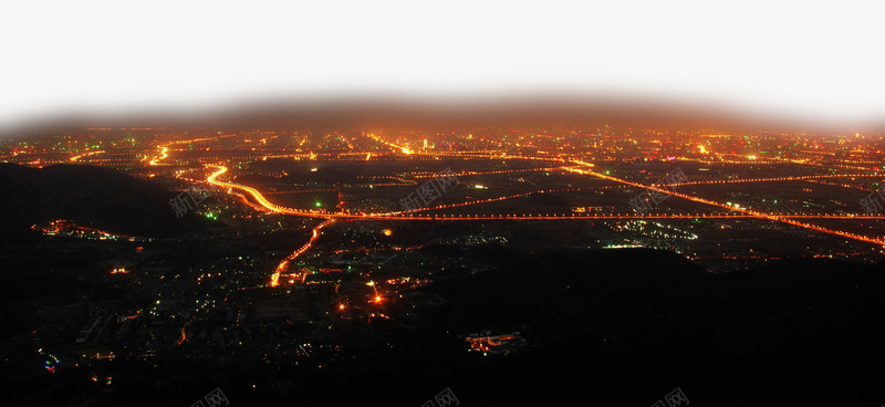 夜晚的城市png免抠素材_新图网 https://ixintu.com 城市俯视图 城市夜景 城市夜景俯视图 夜晚的城市