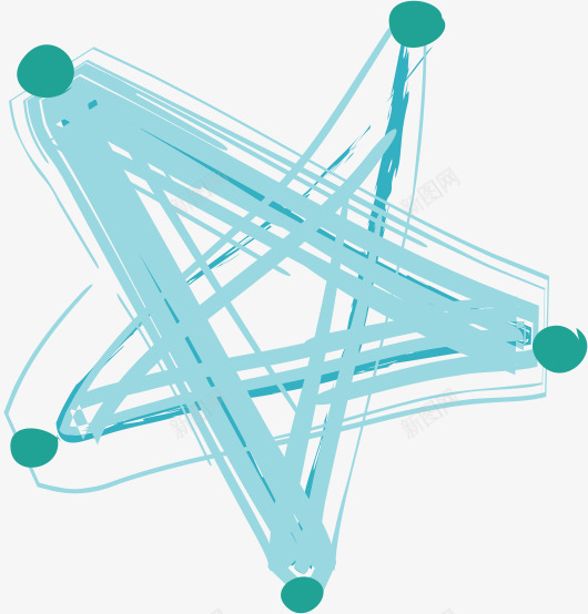 蓝色星星png免抠素材_新图网 https://ixintu.com AI 五角星 卡通 圆点 底纹 手绘 星星 花纹 蓝色