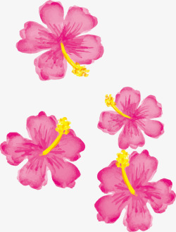 四朵美丽的樱花矢量图素材