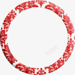 漂亮圆环红色花纹美丽圆环高清图片