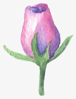 童话水墨手绘植物花卉素材