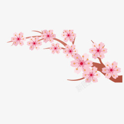 樱花花纹淡粉色素材