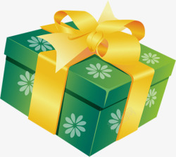 绿色礼物盒美容海报素材