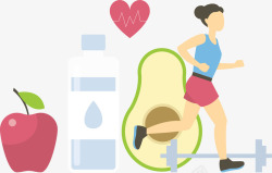 锻炼生活世界卫生日健康生活矢量图高清图片
