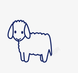 羊图标手绘小羊图标高清图片