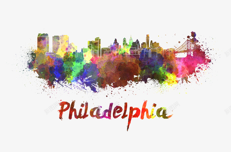 Philadelphiapng免抠素材_新图网 https://ixintu.com 剪影 城市 城市剪影 涂鸦