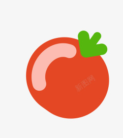 简洁番茄卡通简洁扁平化番茄矢量图高清图片