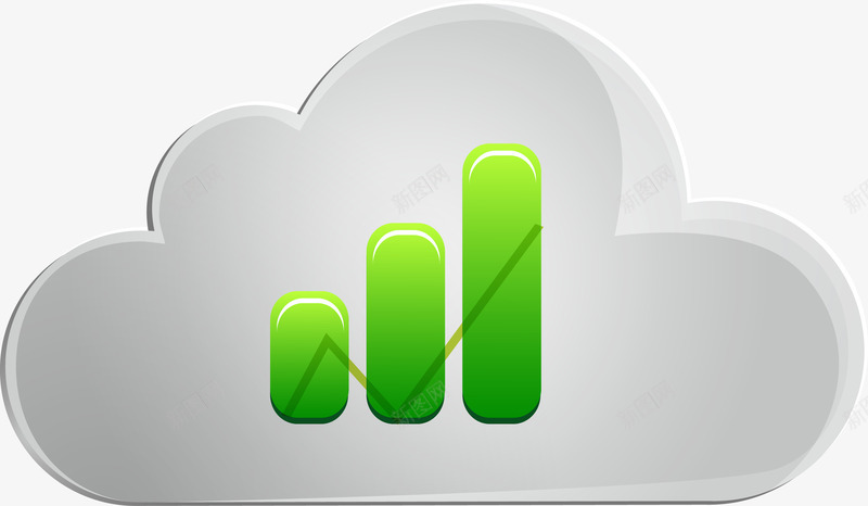 绿色云端数据图图标png_新图网 https://ixintu.com 云 云服务 云端 云系统图标 云计算图标 云资源 彩色数据块 数据图 电脑图标 立体云朵 绿色 网络信息科技