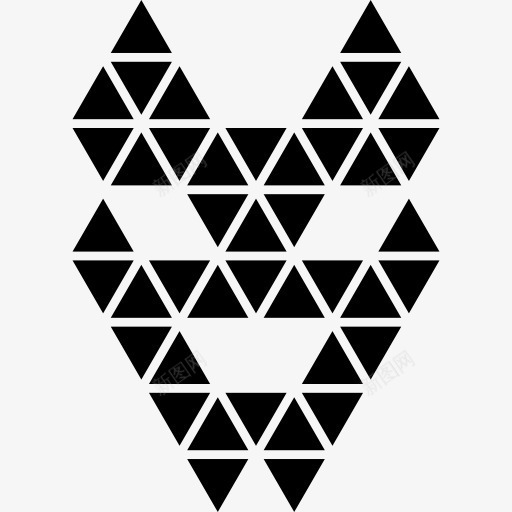 狼的头图标png_新图网 https://ixintu.com 三角形 动物 多边形 多边形形状 头 头狼 小三角形 形状 狼